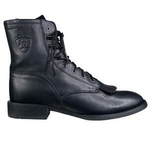 Ariat Women’s Heritage Lacer Fringe Black Leather Wester Boot Size US 9.5